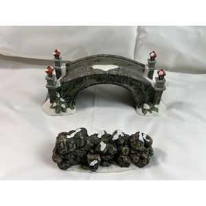 Vtg‎ O’Well Christmas Village Accessories  Bridge and Stone